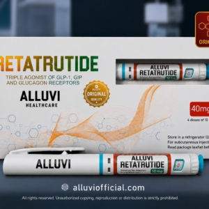 Alluviofficial.com offers detailed information about Retatrutide 40mg injection pen kits and official Alluvi packaging standards